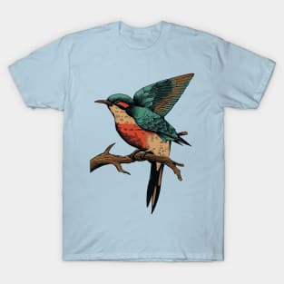 Everybirdy golder birds pattern T-Shirt